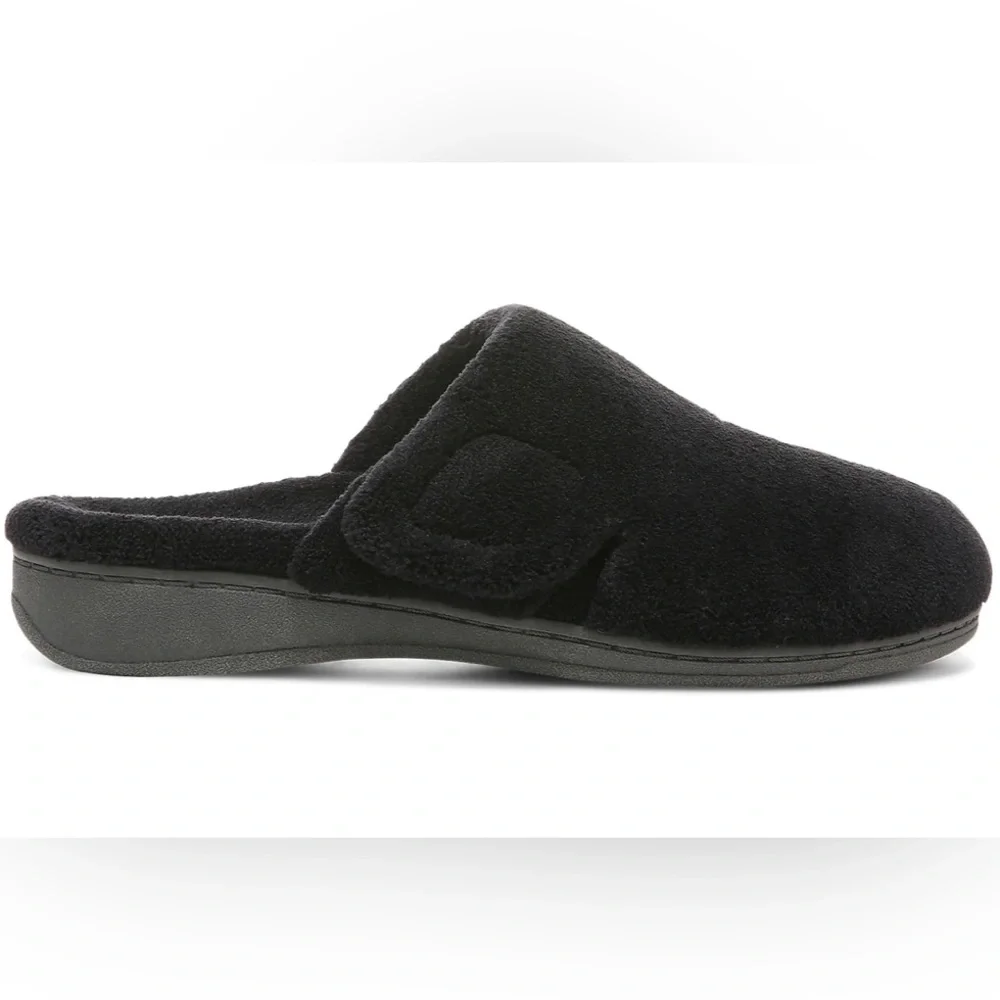 Vionic Gemma Slipper Mule Black Fleece faux  Fur black womens , size 10 - Picture 5 of 10